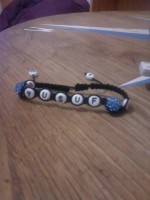 shamballa perles strass et lettre au chois